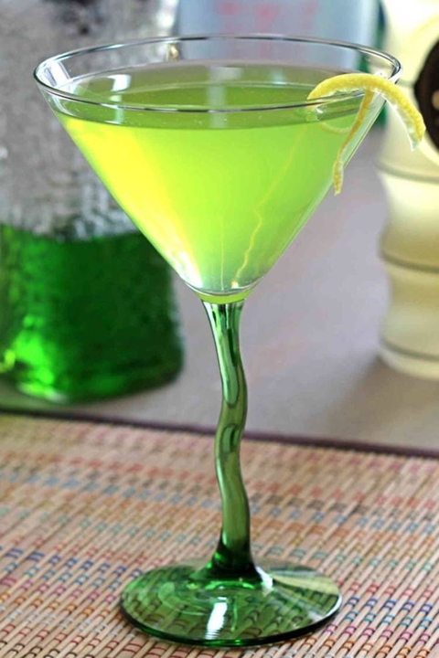 Honeydew Ginger Martini Midori cocktail at TART Restaurant in Los Angeles - Midori drink recipes